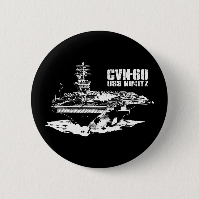 Badge Rond 5 Cm Bouton Nimitz du porte-avions (Devant)