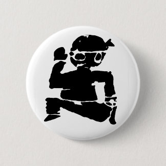 Badge Rond 5 Cm Bouton Ninja en Course