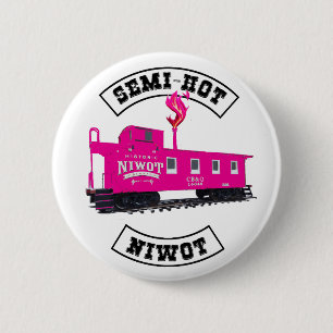 Badge Rond 5 Cm Bouton Niwot semi-chaud 2-1/4", avec flamme