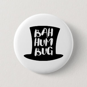 Badge Rond 5 Cm Bouton Noël Carol Bah Humbug Holiday Round