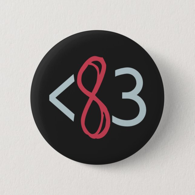 Badge Rond 5 Cm Bouton - noir (Devant)