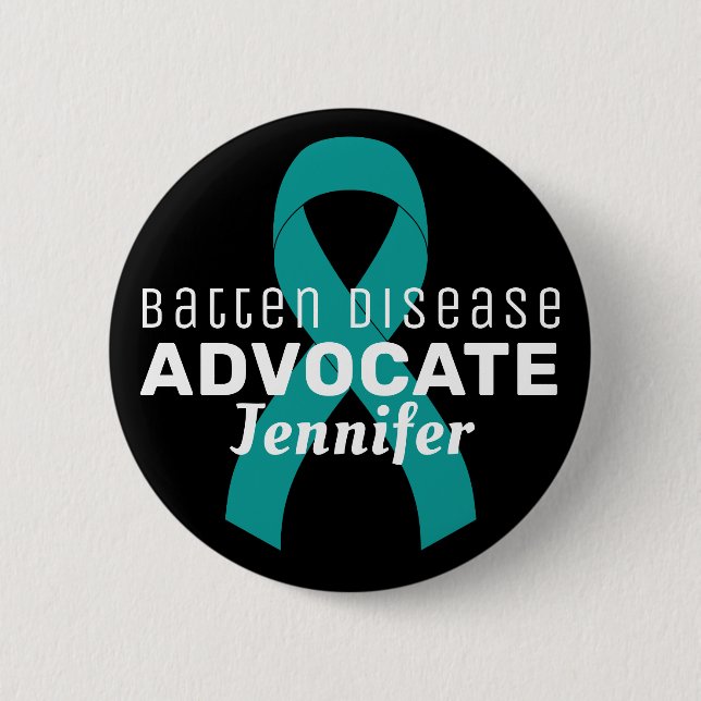 Badge Rond 5 Cm Bouton noir Batten Disease Advocate (Devant)