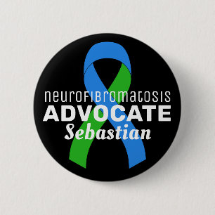 Badge Rond 5 Cm Bouton noir de l'avocat de la neurofibromatose