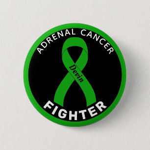 Badge Rond 5 Cm Bouton noir de lutte contre le cancer surrénal