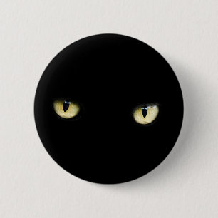 Badge Rond 5 Cm Bouton noir de plots réflectorisés de Halloween