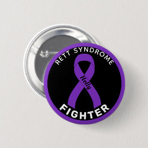 Badge Rond 5 Cm Bouton Noir du ruban de lutte contre le syndrome d