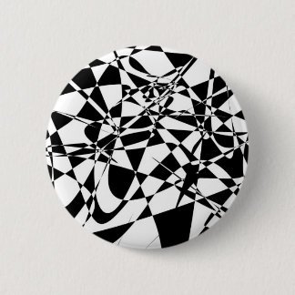Badge Rond 5 Cm Bouton noir et blanc ABSTRAIT
