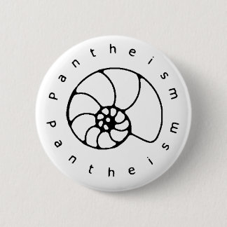 Badge Rond 5 Cm Bouton noir et blanc de Pantheism