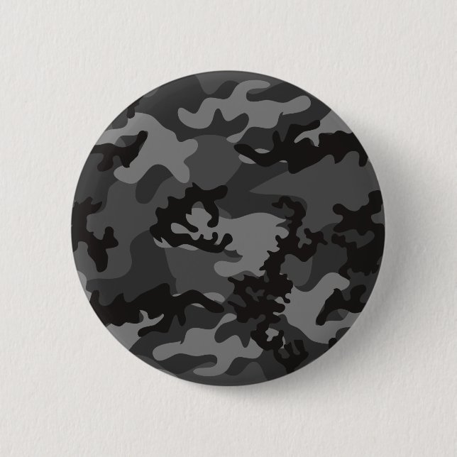 Badge Rond 5 Cm Bouton noir fait sur commande de Camo (Devant)