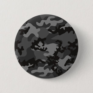 Badge Rond 5 Cm Bouton noir fait sur commande de Camo
