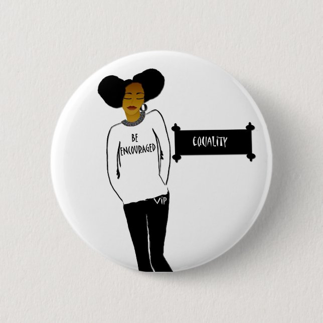 Badge Rond 5 Cm Bouton noir inspiré de mois d'histoire (Devant)