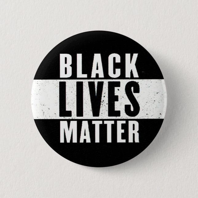 Badge Rond 5 Cm Bouton Noir Lives Matton (Devant)