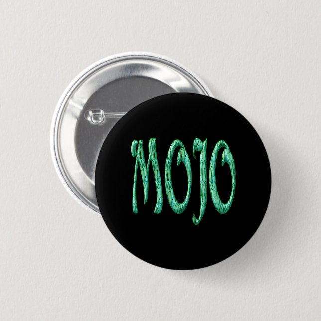 Badge Rond 5 Cm Bouton noir Mojo (Devant & derrière)