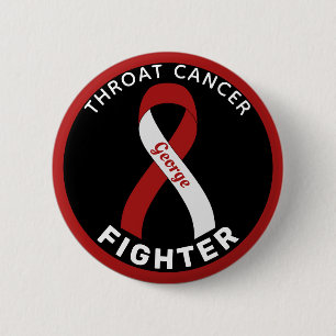 Badge Rond 5 Cm Bouton noir pour Lutter contre le cancer de la gor