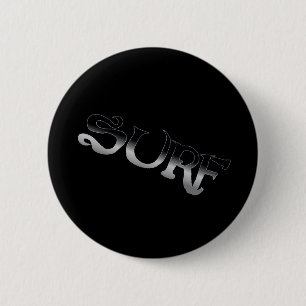 Badge Rond 5 Cm Bouton noir surf évanoui