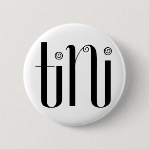 Badge Rond 5 Cm Bouton noir Tini