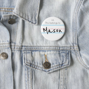 Badge Rond 5 Cm Bouton Nom