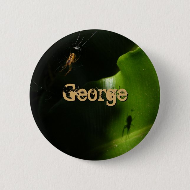 Badge Rond 5 Cm Bouton Nom de l'araignée minuscule (Devant)