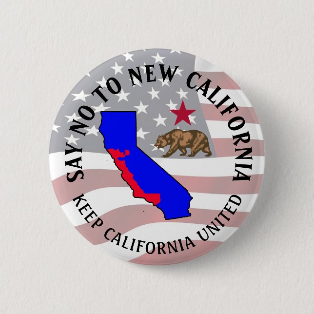 Badge Rond 5 Cm Bouton Non Au Nouveau Support De Californie (Devant)