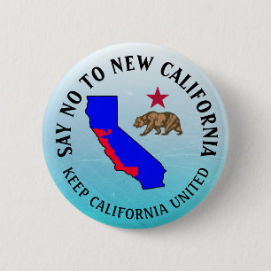 Badge Rond 5 Cm Bouton Non Au Nouveau Support De Californie