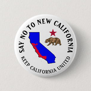 Badge Rond 5 Cm Bouton Non Au Nouveau Support De Californie