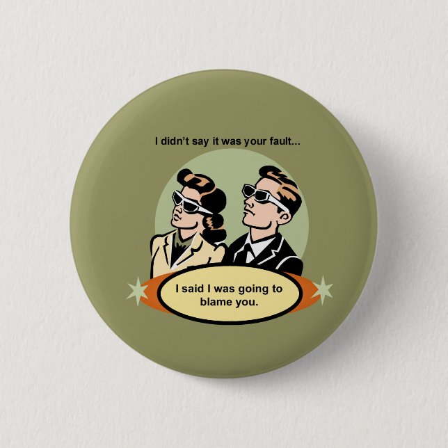 Badge Rond 5 Cm Bouton Non Droite (Devant)