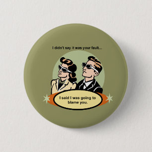 Badge Rond 5 Cm Bouton Non Droite