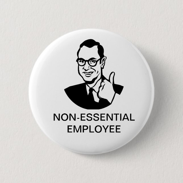 Badge Rond 5 Cm Bouton non essentiel des employés (Devant)