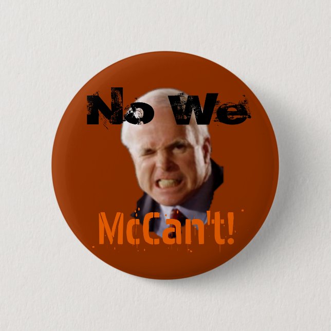Badge Rond 5 Cm Bouton Non On McCan't (Devant)