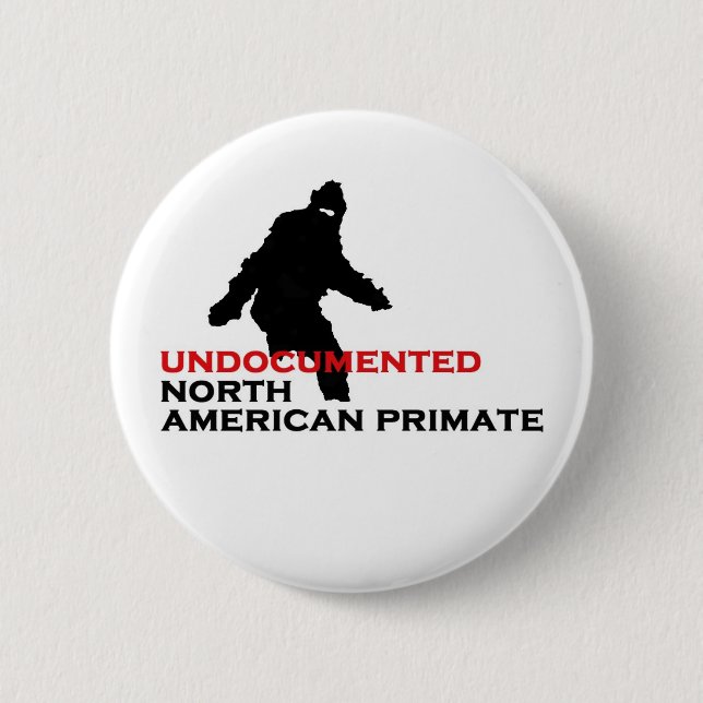 Badge Rond 5 Cm Bouton NORD-AMÉRICAIN NON DOCUMENTÉ de PRIMAT (Devant)