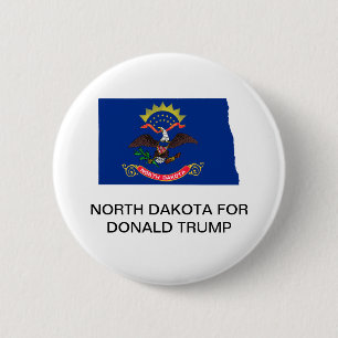 BADGE ROND 5 CM BOUTON NORD DAKOTA POUR DONALD TRUMP 2020