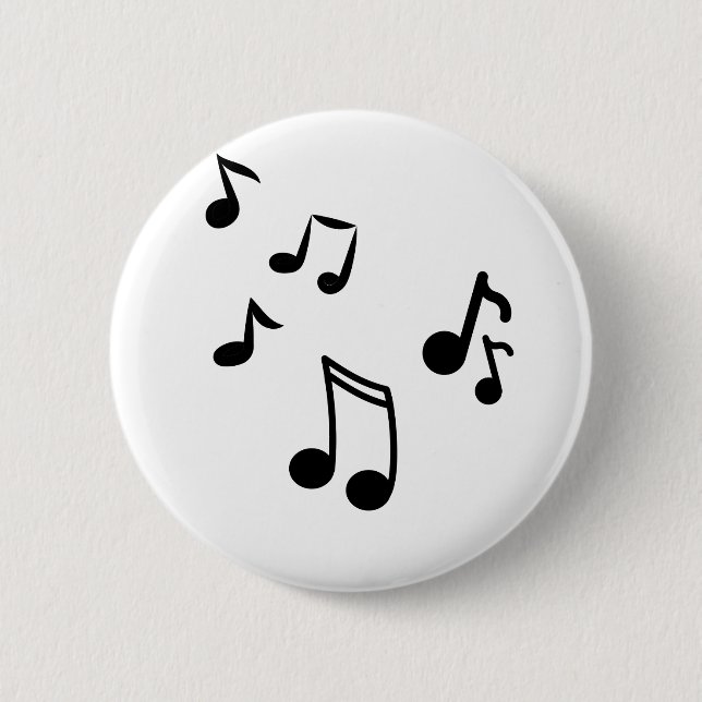 Badge Rond 5 Cm bouton notes de musique (Devant)