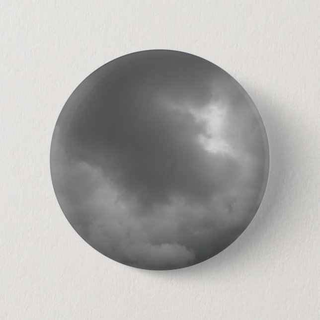 Badge Rond 5 Cm Bouton Nuages de tempête (Devant)