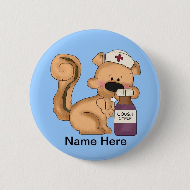 Badge Rond 5 Cm Bouton Nurse (Devant)