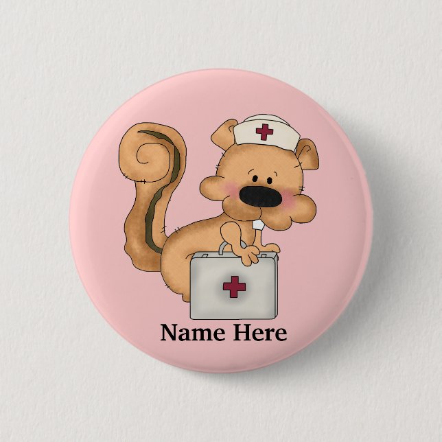 Badge Rond 5 Cm Bouton Nurse (Devant)