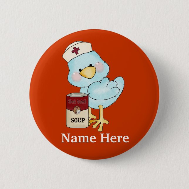 Badge Rond 5 Cm Bouton Nurse Birdie (Devant)