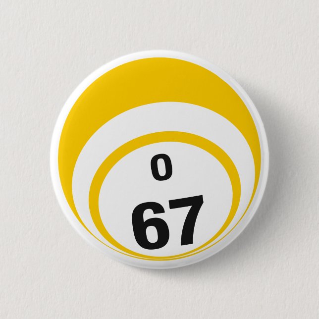 Badge Rond 5 Cm Bouton O67 Bingo Ball (Devant)
