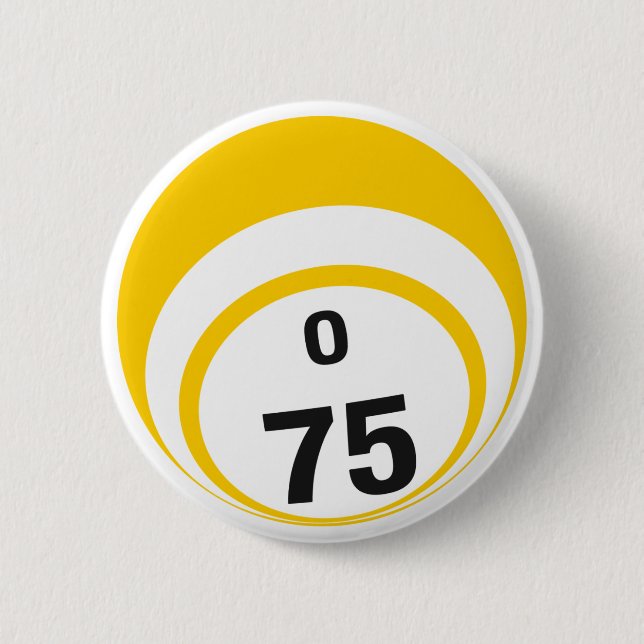 Badge Rond 5 Cm Bouton O75 Bingo Ball (Devant)