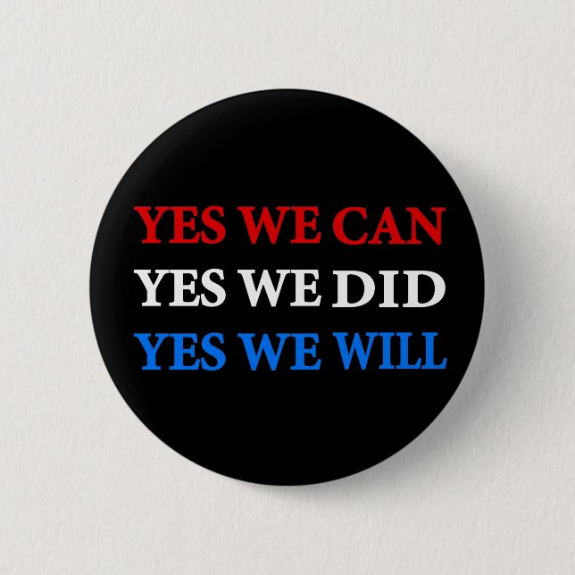 Badge Rond 5 Cm bouton obama (Devant)