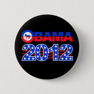 Badge Rond 5 Cm Bouton OBAMA 2012