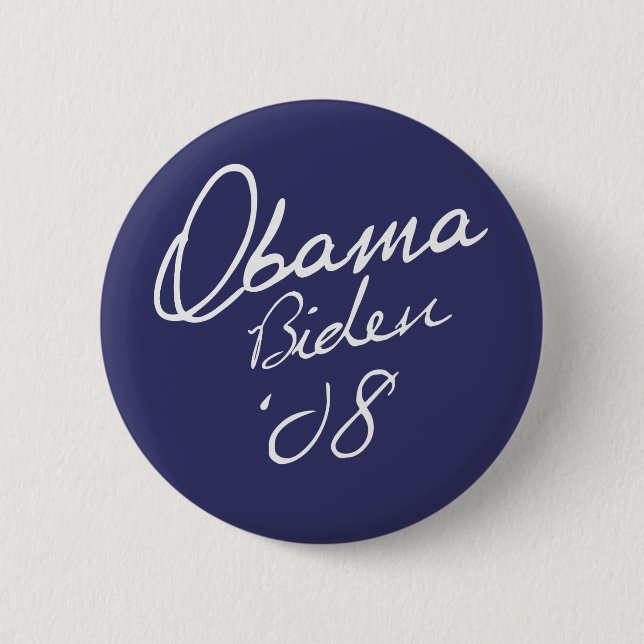 Badge Rond 5 Cm Bouton Obama Biden '08 (Devant)