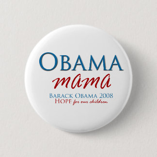 Badge Rond 5 Cm Bouton Obama Mama