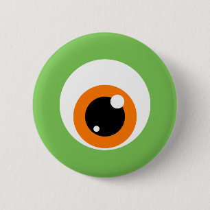 Badge Rond 5 Cm Bouton Oeil de Monster