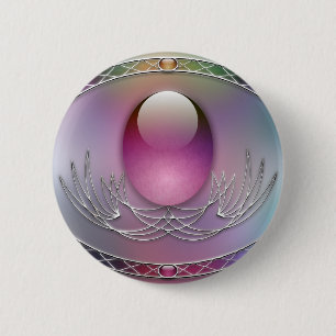 Badge Rond 5 Cm Bouton OEufs de Pâques