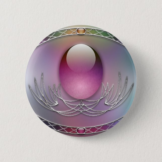 Badge Rond 5 Cm Bouton OEufs de Pâques (Devant)