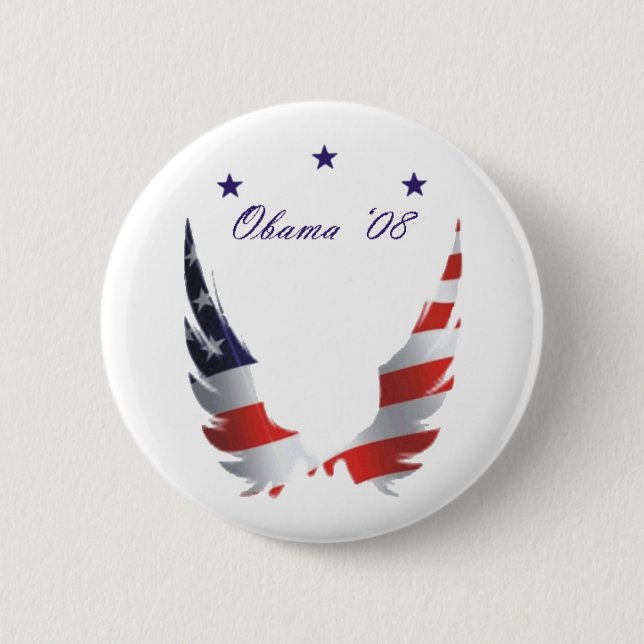 Badge Rond 5 Cm Bouton officiel #1 d'Obama (Devant)