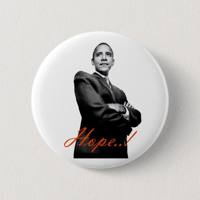 Badge Rond 5 Cm Bouton officiel #6 d'Obama (Devant)