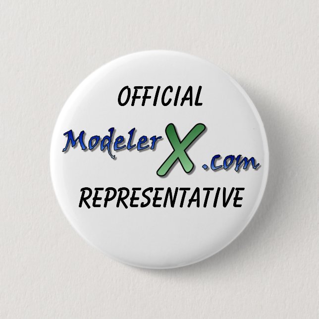 Badge Rond 5 Cm Bouton officiel de représentant de ModelerX.com (Devant)