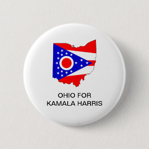 Badge Rond 5 Cm Bouton OHIO pour Kamala Harris 2024