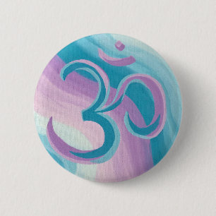 Badge Rond 5 Cm Bouton Om